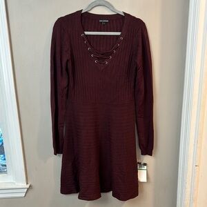 NWT Nina Leonard Long Sleeve Sweater Dress